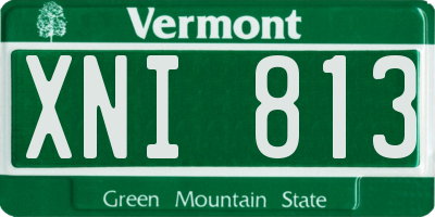 VT license plate XNI813
