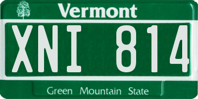 VT license plate XNI814