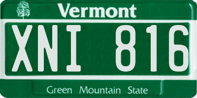 VT license plate XNI816