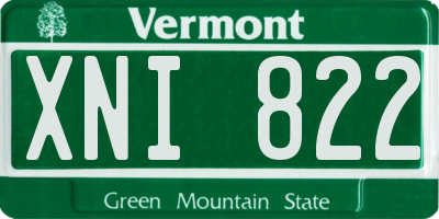 VT license plate XNI822