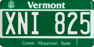 VT license plate XNI825