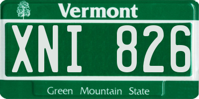 VT license plate XNI826