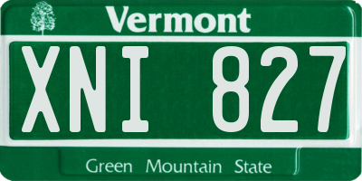 VT license plate XNI827
