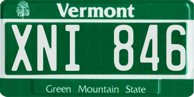 VT license plate XNI846