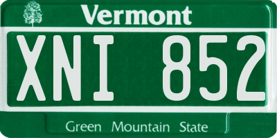 VT license plate XNI852