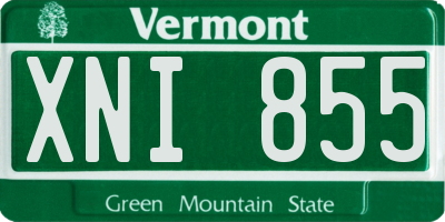 VT license plate XNI855