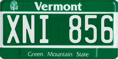 VT license plate XNI856