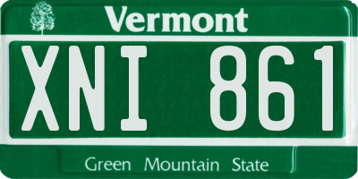 VT license plate XNI861