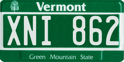 VT license plate XNI862