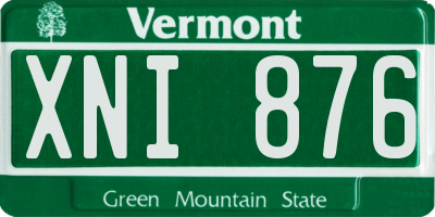 VT license plate XNI876