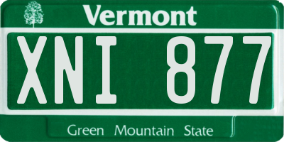 VT license plate XNI877