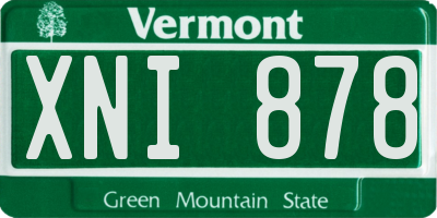 VT license plate XNI878