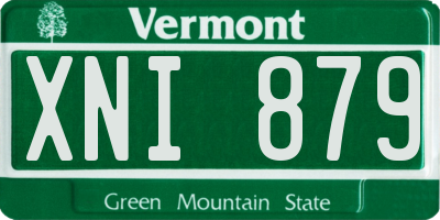 VT license plate XNI879