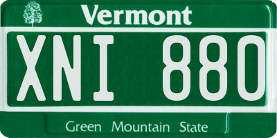 VT license plate XNI880