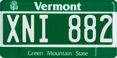 VT license plate XNI882