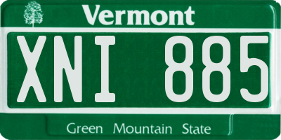 VT license plate XNI885
