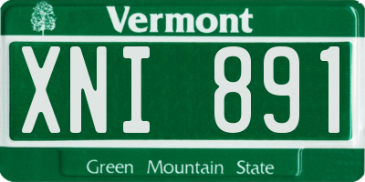 VT license plate XNI891