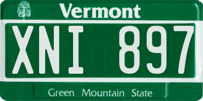VT license plate XNI897