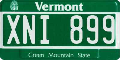 VT license plate XNI899