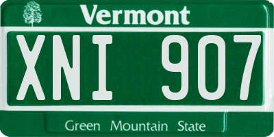 VT license plate XNI907