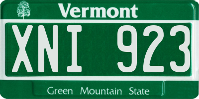 VT license plate XNI923