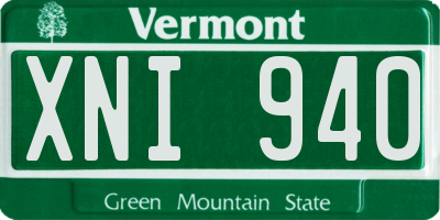 VT license plate XNI940