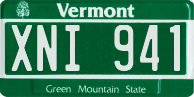 VT license plate XNI941