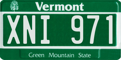 VT license plate XNI971