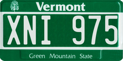 VT license plate XNI975