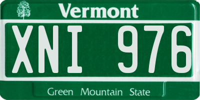 VT license plate XNI976