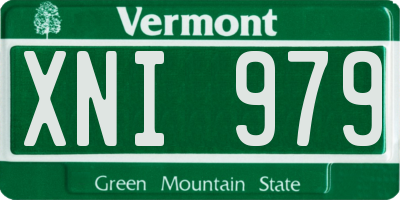 VT license plate XNI979
