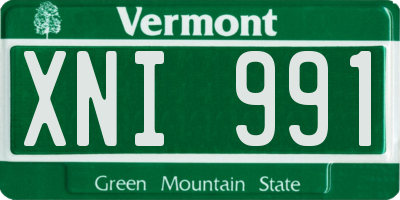 VT license plate XNI991