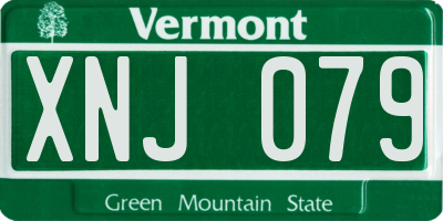 VT license plate XNJ079