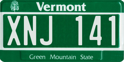 VT license plate XNJ141