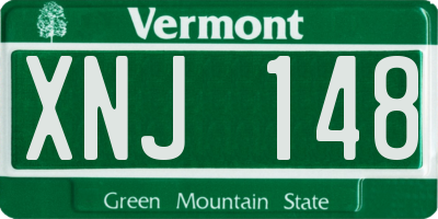 VT license plate XNJ148