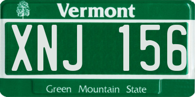 VT license plate XNJ156