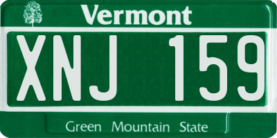 VT license plate XNJ159
