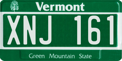 VT license plate XNJ161