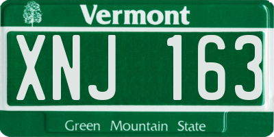 VT license plate XNJ163