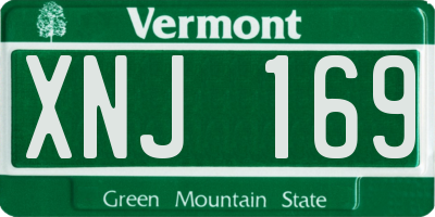 VT license plate XNJ169