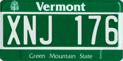VT license plate XNJ176