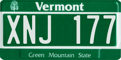VT license plate XNJ177