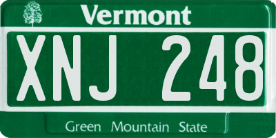 VT license plate XNJ248