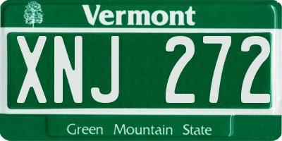 VT license plate XNJ272