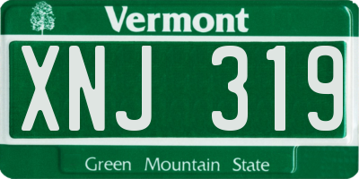 VT license plate XNJ319