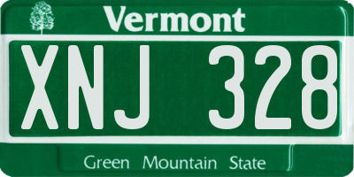 VT license plate XNJ328