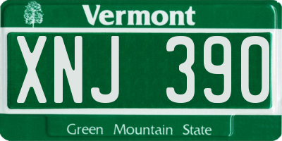 VT license plate XNJ390