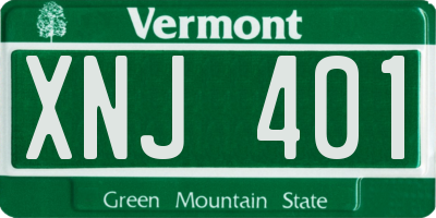 VT license plate XNJ401