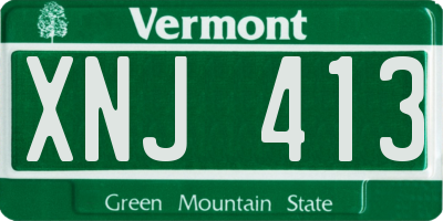 VT license plate XNJ413
