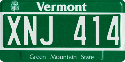 VT license plate XNJ414